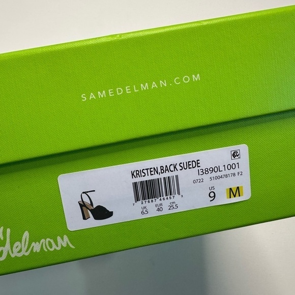 Sam Edelman Kirsten Platform Black Suede Heels - Picture 10 of 10